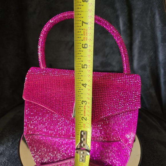 BeBe Mini Hollywood Barbie Pink Bling Satchel Crossbody - Picture 6 of 9